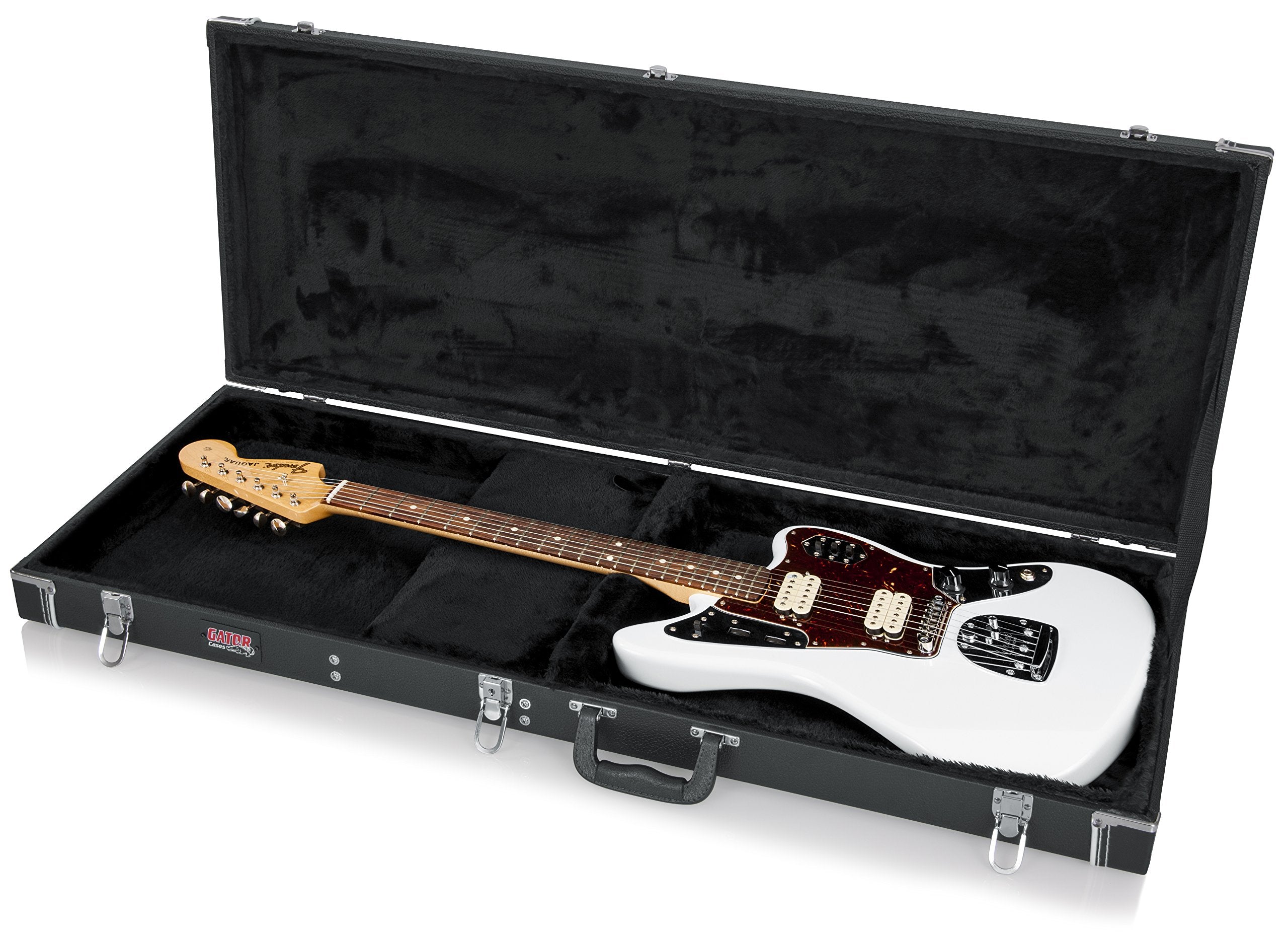 Gator Cases Deluxe Wood Case for Jaguar/Jazzmaster Style Electric Guitars (GW-JAG)